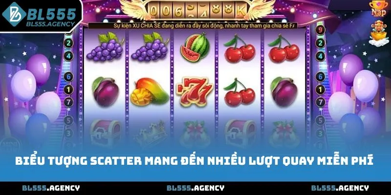 Biểu tượng Scatter mang đến nhiều lượt quay miễn phí
